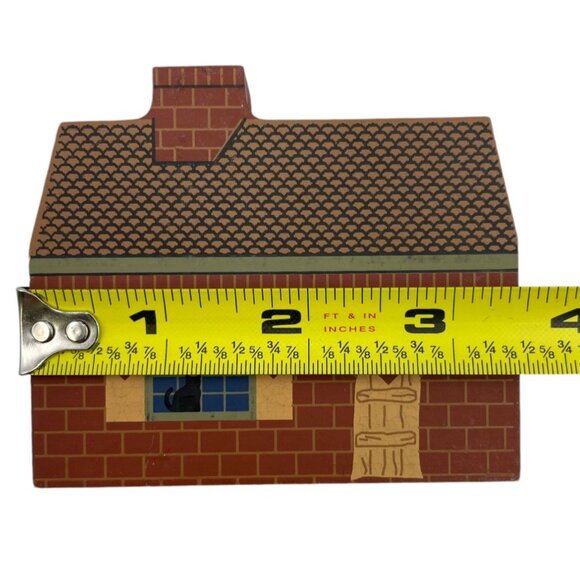 Three Little Pigs Wood Shelf Sitters The Cats Meow Village 1997 Vintage -Retired - Picture 13 of 16